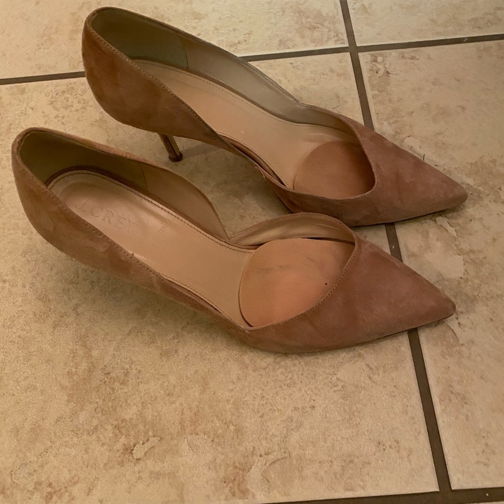 J.Crew Ash brown suede pumps